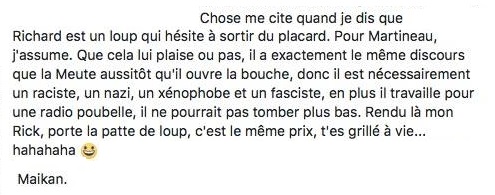 zz Maikan Martineau ouvre la bouche