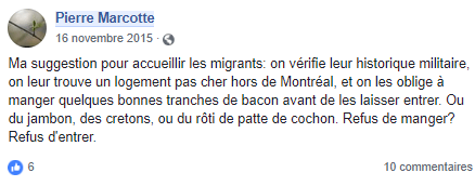 z3c faire manger du bacon aux migrants